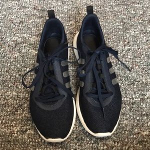 Navy adidas tennis shoes